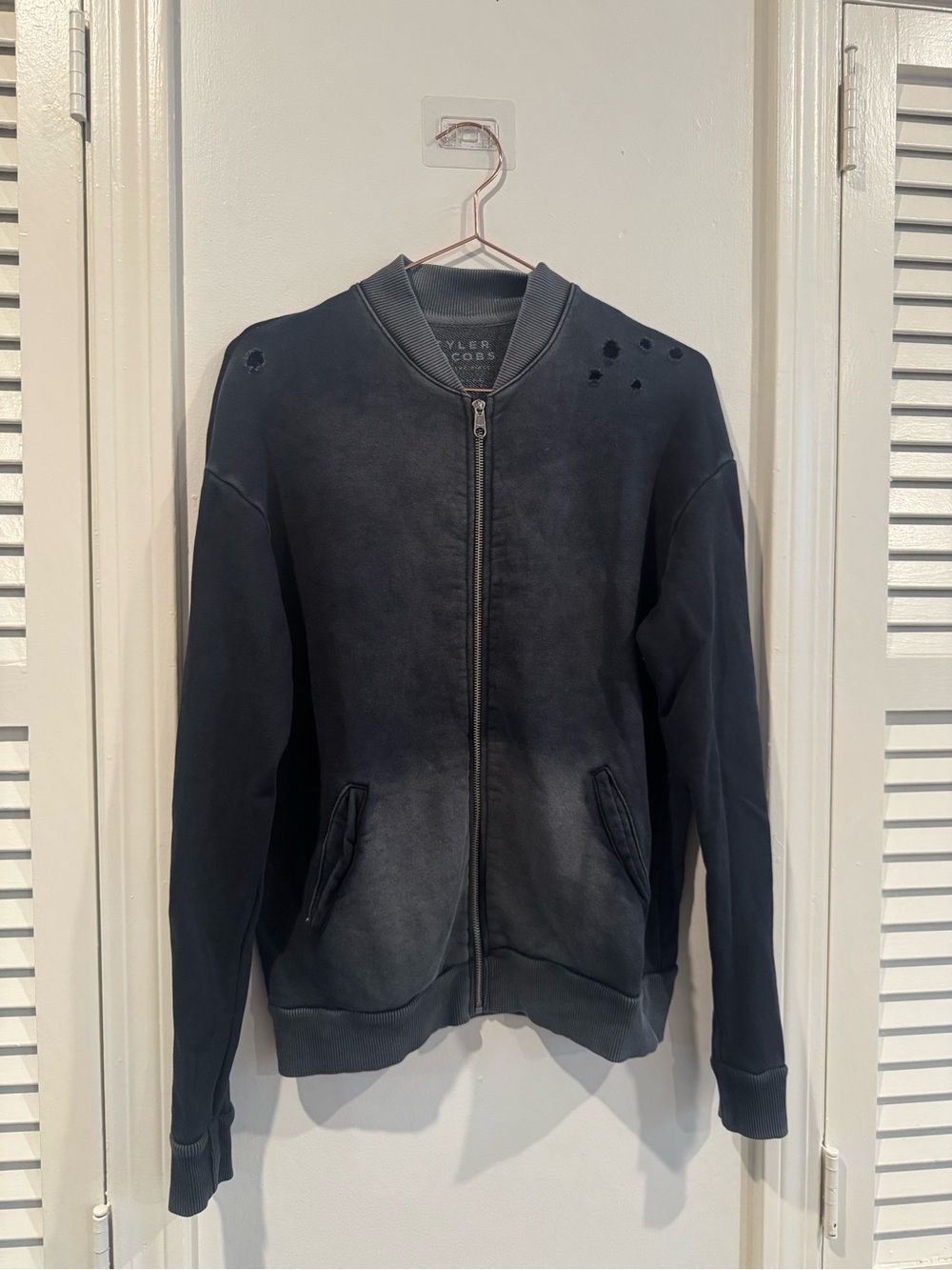 Tyler jacobs cropped bomber sweatshirt